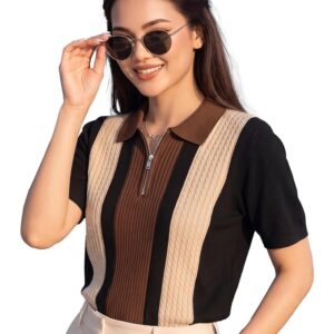 AUSK Women’s Casual Summer Polo Knit T-Shirt